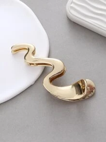 Wave Design Hair Clip - Gold - View 4