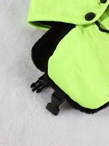 男士雷鋒帽帶口罩 - 青檸色 - 查看 3