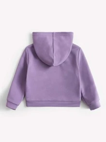 SHEIN Baby Boy Playing Card Print Sweatshirt - Lilac Purple - View 2