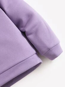 SHEIN Baby Boy Playing Card Print Sweatshirt - Lilac Purple - View 3