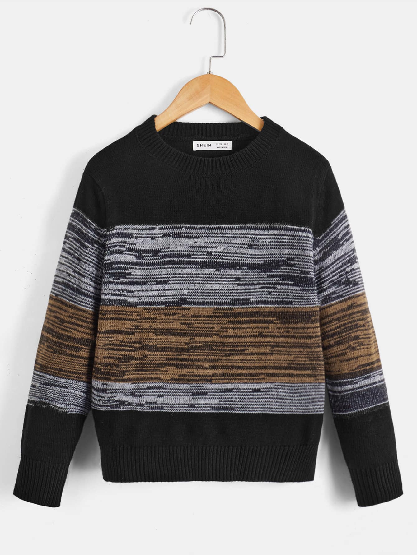SHEIN Boys Colourblock Jumper - Multicolor - View 1