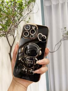 太空人設計手機殼 + 手機支架，適用於 iPhone 11、iPhone 13、iPhone 14 Pro Max - 彩色 - 查看 3