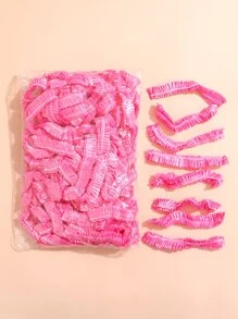 100 piezas Gorros de ducha desechables, gorro de baño de plástico transparente grande y grueso, resistente al agua para mujeres, artículos esenciales de hotel y viaje, accesorios para el cuidado del cabello, suministros de limpieza, cabello, barbería, herramientas para el cabello, productos para el cabello, cepillo de bordes, cepillo de peinado, accesorios de barbería, viaje, secador de pelo, artículos para el cabello, laca para el cabello, productos para el cabello rizado, tijeras para cortar el cabello, Navidad, barbería, accesorios de barbería, peluquería, secador de pelo, cepillo para el cabello rizado, equipos de peluquería - Rosa Fucsia - Ver 1