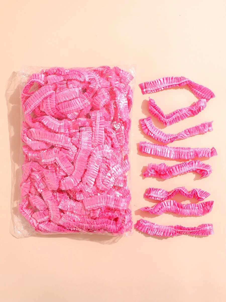 100 piezas Gorros de ducha desechables, gorro de baño de plástico transparente grande y grueso, resistente al agua para mujeres, artículos esenciales de hotel y viaje, accesorios para el cuidado del cabello, suministros de limpieza, cabello, barbería, herramientas para el cabello, productos para el cabello, cepillo de bordes, cepillo de peinado, accesorios de barbería, viaje, secador de pelo, artículos para el cabello, laca para el cabello, productos para el cabello rizado, tijeras para cortar el cabello, Navidad, barbería, accesorios de barbería, peluquería, secador de pelo, cepillo para el cabello rizado, equipos de peluquería - Rosa Fucsia - Ver 1