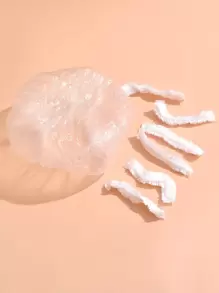 Mũ tắm dùng một lần, 100 chiếc mũ tắm lớn hơn dày trong suốt chống nước bằng nhựa đàn hồi mũ tắm cho phụ nữ, phụ kiện du lịch khách sạn chăm sóc tóc dưỡng ẩm sâu đồ dùng vệ sinh - Trong sáng - Xem 4