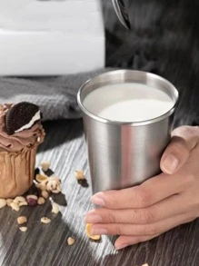 1 pieza Taza de acero inoxidable - Plateado - Ver 3