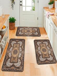 1入組曼陀羅圖案防滑廚房地墊 - 彩色 - 查看 3