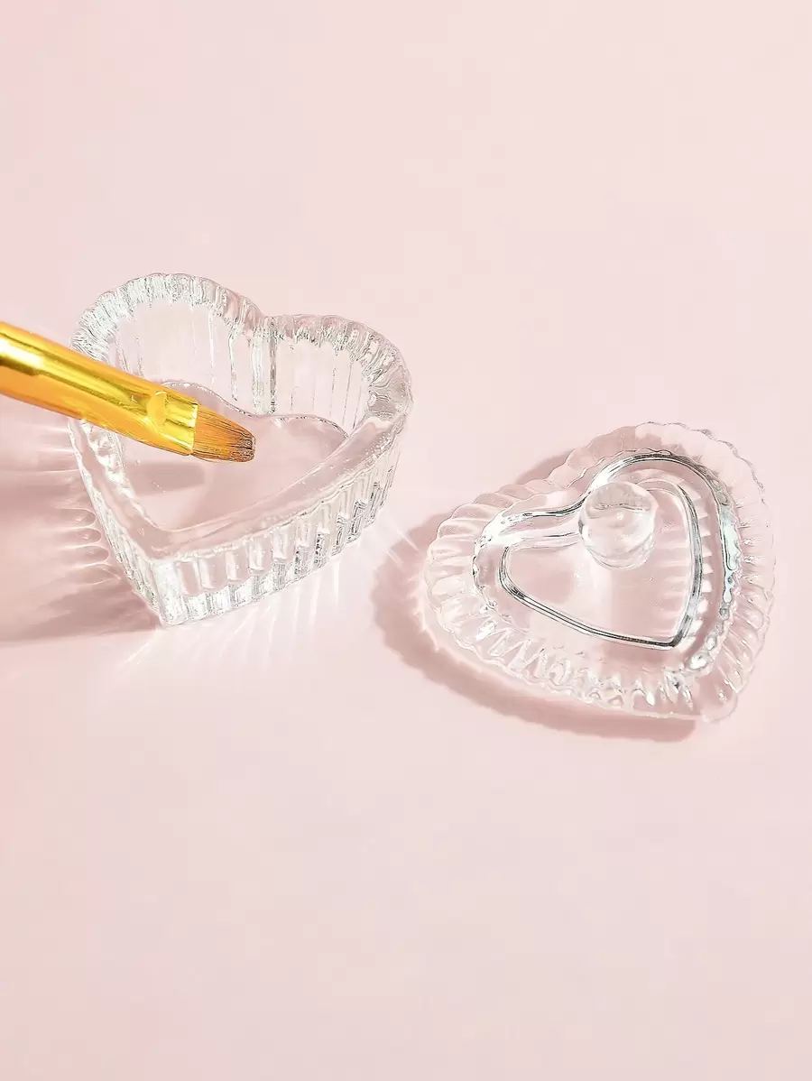 klimonla 1 件心形美甲笔清洁杯，美甲用品，美甲工具，美甲工具，返校，指甲，按压指甲的美甲工具