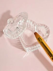 klimonla 1 件心形美甲笔清洁杯，美甲用品，美甲工具，美甲工具，返校，指甲，按压指甲的美甲工具 - 無色 - 查看 5