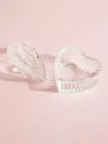 klimonla 1 件心形美甲笔清洁杯，美甲用品，美甲工具，美甲工具，返校，指甲，按压指甲的美甲工具 - 無色 - 查看 7