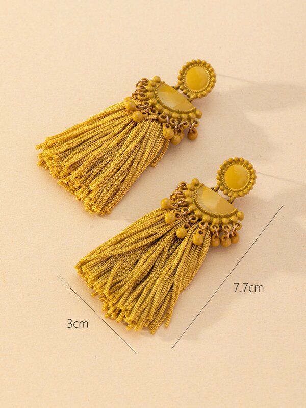 Tassel Decor Drop Earrings SHEIN UK