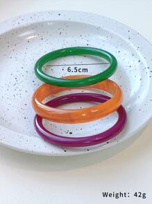 3 chiếc vòng tay rắn tối giản - Nhiều màu - Xem 3