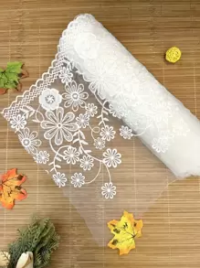 اكسسوارات ملابس DIY مطرزة بالزهور ذات لون واحد، مناسبة لديكور الملابس