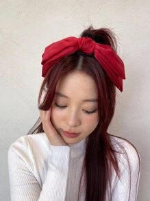 DAZY Bow Decor Headband - Red - View 1