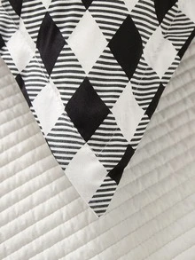 Buffalo Plaid & Rainbow Print Duvet Cover Set Without Filler - Multicolor - View 3