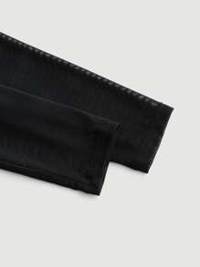 SHEIN MOD Solid Ruched Mesh Top