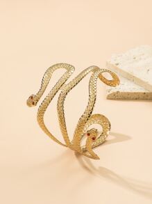 Rhinestone Decor Snake Design Arm Cuff