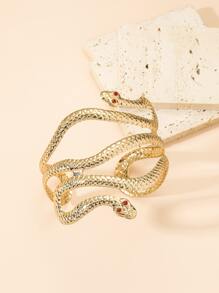Rhinestone Decor Snake Design Arm Cuff