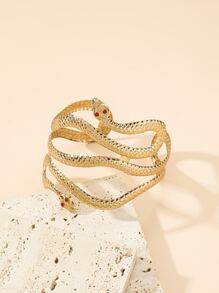 Rhinestone Decor Snake Design Arm Cuff