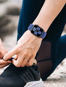 1入組編織尼龍錶帶適用於Apple Watch