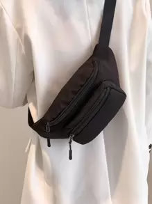 Túi đeo hông tối giản cho nam, Quà tặng cho cha Quà tặng ngày của cha Túi đại học mùa hè cho cha Sinh viên năm nhất Đựng sách Trở lại trường Đa chức năng Ký túc xá Đại học Quà tặng Halloween cho nam Túi đeo thắt lưng nam Scream Giáng sinh mùa thu Túi du lịch Túi đeo chéo cho nam Quà tặng Giáng sinh mùa đông Túi đeo hông Túi đeo hông - màu đen - Xem 1