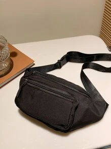 Túi đeo hông tối giản cho nam, Quà tặng cho cha Quà tặng ngày của cha Túi đại học mùa hè cho cha Sinh viên năm nhất Đựng sách Trở lại trường Đa chức năng Ký túc xá Đại học Quà tặng Halloween cho nam Túi đeo thắt lưng nam Scream Giáng sinh mùa thu Túi du lịch Túi đeo chéo cho nam Quà tặng Giáng sinh mùa đông Túi đeo hông Túi đeo hông - màu đen - Xem 2