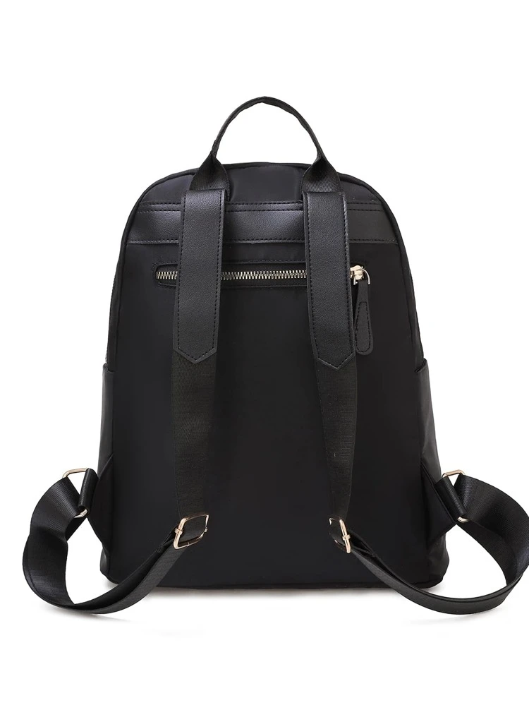 Waterproof, Lightweight Minimalist Double Zipper Backpack School Backpack Lightweight, Portable, Classic, Casual For Teen Girls Women College Students, Rookies & White-Collar Workers College, Outdoors, Travel, Outings, Office Classic Casual, Suitable For Teen Girls Women College Students, White-Collar Workers, Perfect For Back To School, First Day Of School, Middle School, High School