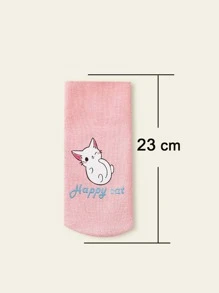 小女童卡通圖案中筒襪