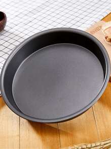 1 pieza Pan de pizza redondo liso - Negro - Ver 4