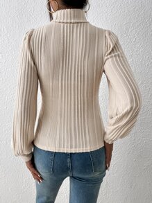 SHEIN Frenchy 高領燈籠袖T恤