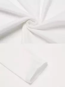 Tops Nam màu trơn Giải trí - trắng - Xem 3