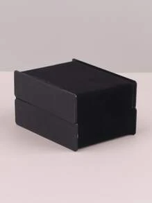 1 Nhựa Hộp Bảo Quản Trang Sức Không Có Đồng Hồ, Tối Giản Hình Chữ Nhật Màu Đen Hộp Bảo Quản Đồng Hồ Mà Không Cần Đồng Hồ Cho Gia Đình - màu đen - Xem 4