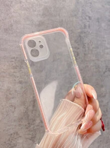 Vỏ điện thoại trong suốt khung tương phản - Hồng - Xem 2