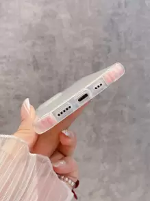 Vỏ điện thoại trong suốt khung tương phản - Hồng - Xem 4