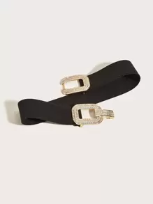 派对优雅水钻装饰腰带连衣裙腰带万圣节夏季、学校秋季、秋季、万圣节 - 黑色 - 查看 4