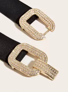 派对优雅水钻装饰腰带连衣裙腰带万圣节夏季、学校秋季、秋季、万圣节 - 黑色 - 查看 5