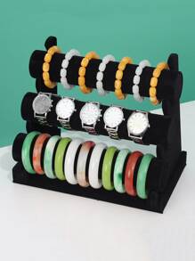 1pc Bracelet Display Stand, Bracelet Display Holder, Bangle Holder, Bangle Organization - Black - View 1