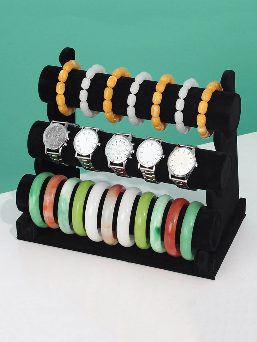 1pc Bracelet Display Stand, Bracelet Display Holder, Bangle Holder, Bangle Organization - Black - View 1