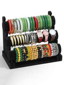 1pc Bracelet Display Stand, Bracelet Display Holder, Bangle Holder, Bangle Organization - Black - View 2