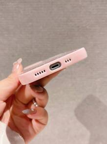 Sequin Decor Ombre Phone Case Compatible With IPhone 11,IPhone 13,IPhone 14 Pro Max - Pink - View 4