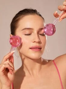 2pcs Facial Massage Ice Hockey - Pink - View 7