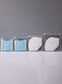 10入組透明防水面罩收納袋 - 無色 - 查看 1