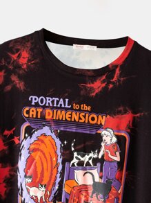 Stevenrhodes 紮染人像圖案T恤