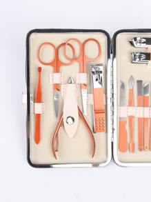 18 piezas set herramienta de arte de uña - Beis - Ver 5