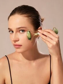 1 miếng máy mát xa mặt và 1 miếng bảng Gu Sha - màu xanh lá - Xem 4