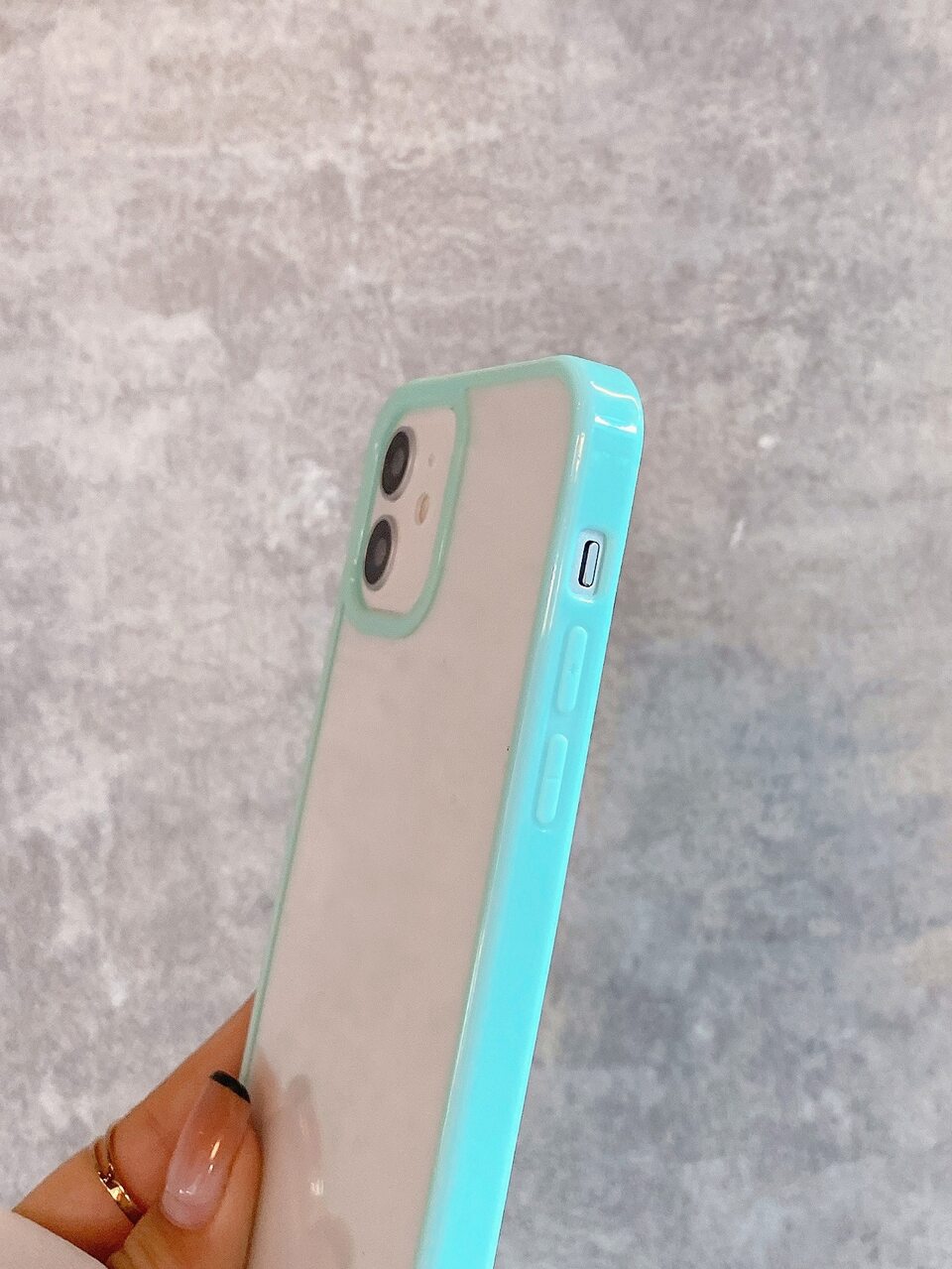 Minimalist Solid Color Transparent Acrylic Phone Case With Light Green Bumper Frame Compatible With Iphone 17 Pro Max/17 Pro/17/17 Air/16 Pro Max/16/16 Pro/16 Plus/15/15 Pro Max/15 Pro/15 Plus/11/12/13/14 Pro Max/XS/XR/11 Pro/11 Pro Max/12 Pro/12 Pro Max/13 Pro/13 Pro Max/7 Plus/14 Pro/14 Pro Max/14 Plus/7 Plus/8 Plus/8/SE2/16E Spring Gift A Great