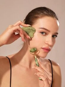 1 miếng máy mát xa mặt và 1 miếng bảng Gu Sha - màu xanh lá - Xem 12