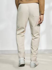 GENTILAND Quần Nam Túi màu trơn Giải trí - Màu be - Xem 2