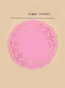 24 piezas Papel para hornear con abertura - Rosa - Ver 4