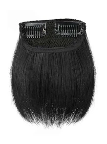 Extensiones de cabello sintético resistentes al calor con acabado mate, adecuados para uso diario - Negro - Ver 5